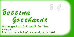 bettina gotthardt business card